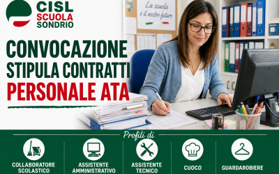 CONVOCAZIONE PER LA STIPULA DEI CONTRATTI A TD PERSONALE ATA