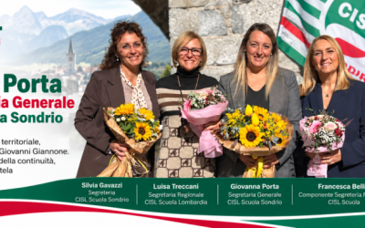 GIOVANNA PORTA ELETTA NUOVA SEGRETARIA GENERALE DELLA CISL SCUOLA SONDRIO